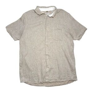 Bruno Positano Camp Shirt Men Large Washable Linen